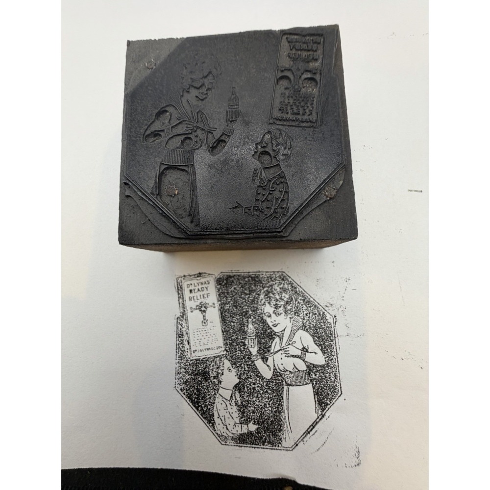 Vintage Letterpress Printing Block / Printer's Cut Dr. Lynas